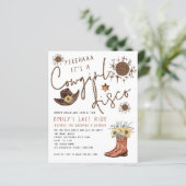 Budget Cowgirl Disco Bachelorette Einladung (Stehend Vorderseite)