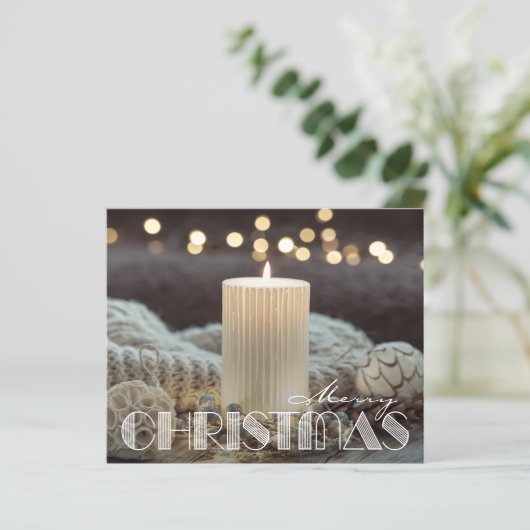 Budget Cozy Frohe Weihnachtskarte (Stehend Vorderseite)