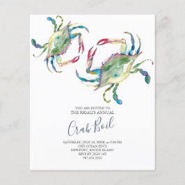Budget Crab Boil Summer Party Einladung Flyer