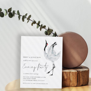 Budget Crane Wedding Abend Party Einladung