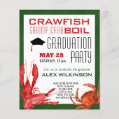 BUDGET Crawfish Boil 3 Foto GRAD Party Einladung Flyer (Vorne)