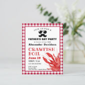 BUDGET Crawfish Boil Vatertag Party Einladung (Stehend Vorderseite)