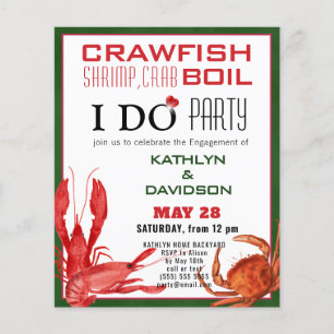 BUDGET Crawfish Boil Verlobung 4 Foto Einladung