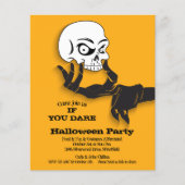 Budget Creepy Skull Halloween Einladung Flyer (Vorne)