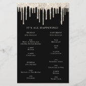 Budget Creme Glitzer Tropfen Hen Weekend Black Inv (Rückseite)