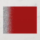 Budget Crimson Red Silver Wedding Save the Date (Rückseite)