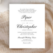 Budget Cursive Script Black Wedding Einladung