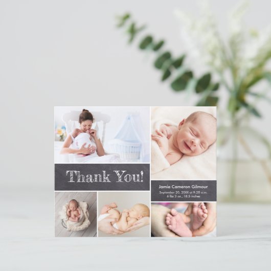 Budget Custom Foto Collage Baby Dusche (Stehend Vorderseite)
