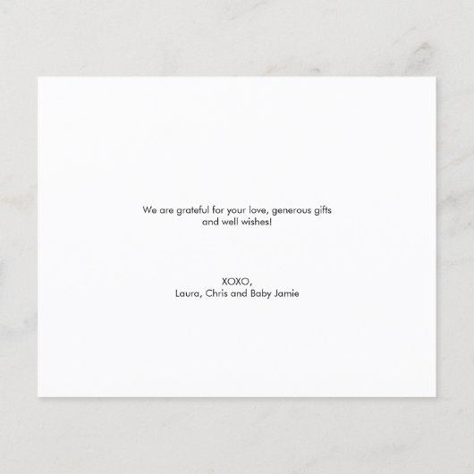 Budget Custom Foto Collage Baby Dusche (Rückseite)