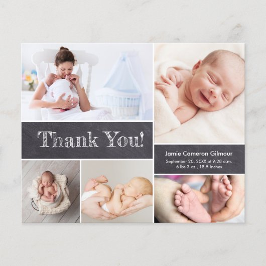 Budget Custom Foto Collage Baby Dusche (Vorderseite)