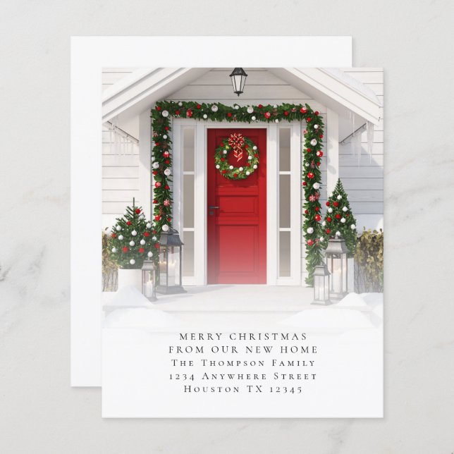 BUDGET Custom Foto Frohe Weihnachten neue Zuhause (Vorne/Hinten)