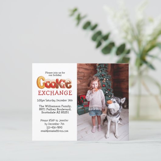Budget Custom Foto Holiday Cookie Exchange (Stehend Vorderseite)