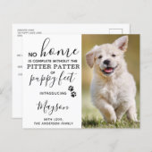 Budget Custom Foto New Pet Puppy Ankündigung (Vorne/Hinten)