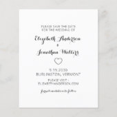 Budget Custom Foto Pferde Reittiere Save the Date (Rückseite)