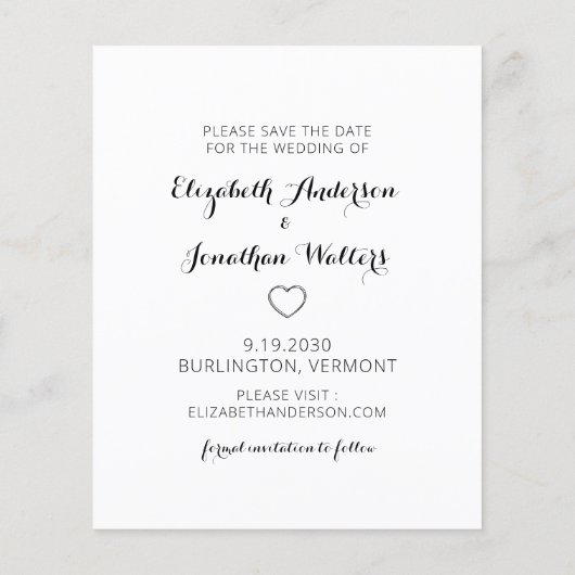 Budget Custom Foto Pferde Reittiere Save the Date (Rückseite)