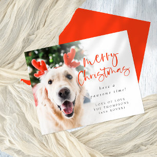 Budget Custom Haustier Foto Merke Weihnachtskarte