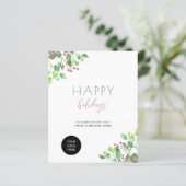 Budget Custom Logo Business Corporate Urlaubskarte (Stehend Vorderseite)