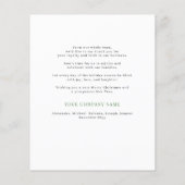 Budget Custom Logo Business Corporate Urlaubskarte (Rückseite)