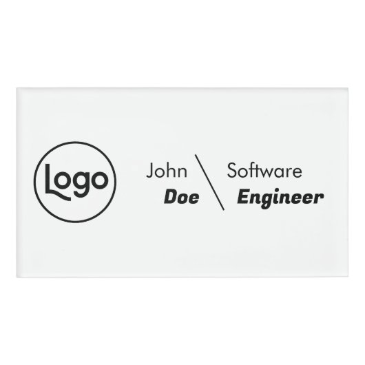 budget Custom Logo Employee Name Tag Namenschild (Vorderseite)