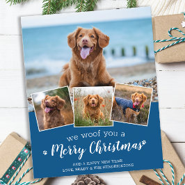 Budget Custom Pet Foto Hund Merue Weihnachtskarte