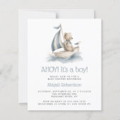 Budget Cute Nautical Teddy Bear Boy Baby Shower (Vorderseite)