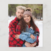 Budget D Blau und Weiß Save the Date Foto Flyer (Hinten)