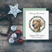 Budget Dackel Hund frohe Weihnachtswradkarte