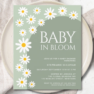 Budget Daisy Baby in Bloom Baby Dusche einladen
