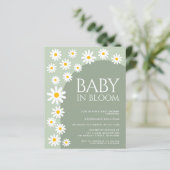 Budget Daisy Baby in Bloom Baby Dusche einladen (Stehend Vorderseite)