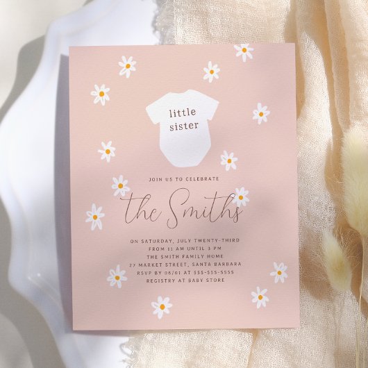 Budget Daisy Blume Boho Little Sister Baby Dusche