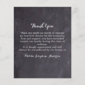 Budget Daisy Floral Beileid Beerdigung Danke (Rückseite)