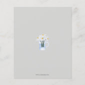 Budget Daisy Gender Neutral Baby Shower Einladung (Rückseite)