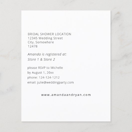 Budget Daisy White Floral Brautparty (Rückseite)