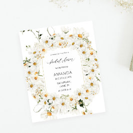 Budget Daisy White Floral Brautparty Flyer