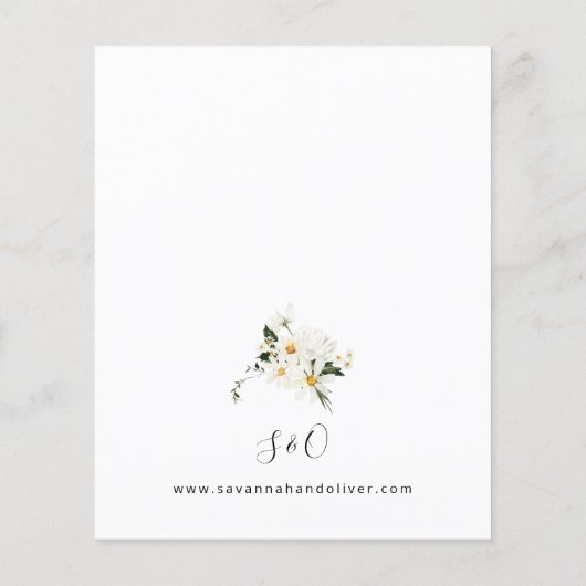 Budget Daisy White Floral V3 Flyer (Hinten)