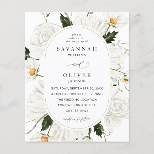 Budget Daisy White Floral V3 Flyer (Vorne)