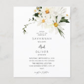 Budget Daisy White Floral Wedding V2 (Vorderseite)