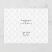 Budget Damask Black Red Wedding Einladung (Rückseite)