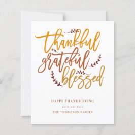 Budget Dankbar Glückwunsch gesegnete Erntedank-Kar