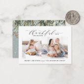 Budget Dankbar und gesegnet Foto Weihnachten Mitteilungskarte (Vorderseite/Rückseite Beispiel)