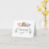 Budget Danke Baby Duwer Woodland Greenery Karte (Gelbe Blume)