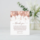 Budget Danke Rose Gold Balloons Geburtstagsparty (Stehend Vorderseite)