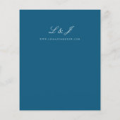 Budget Dark Blue Calligraphy Wedding Flyer (Hinten)