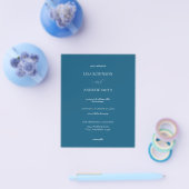 Budget Dark Blue Calligraphy Wedding Flyer (Einzeln)