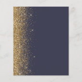 Budget Dark Blue Gold Save the Date Card (Rückseite)