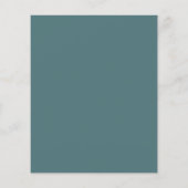 Budget Dark Blue Minimalistisch Flat Menu Card (Rückseite)
