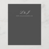 Budget Dark Gray Calligraphy Wedding (Rückseite)