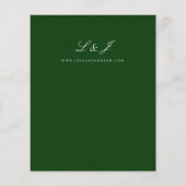 Budget Dark Green Calligraphy Wedding Flyer (Hinten)