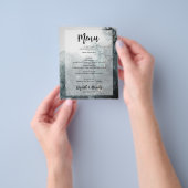 Budget Dark Marble Wedding Menu Flyer (Gruppe)