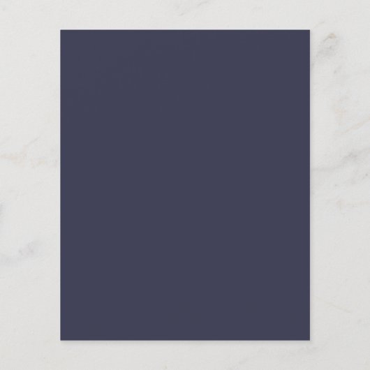 Budget Dark Navy Blue Script Einladung (Rückseite)